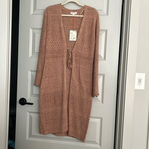 Duster Cardigan NWT XS Knox Rose